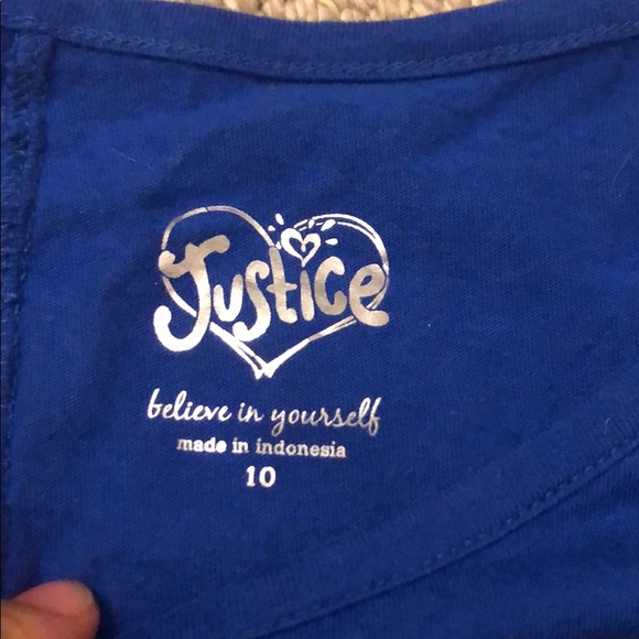 Blue cheetah print 3/4 sleeve sequins pocket shirt - Picture 2 of 2